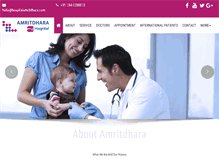 Tablet Screenshot of hospitalamritdhara.com